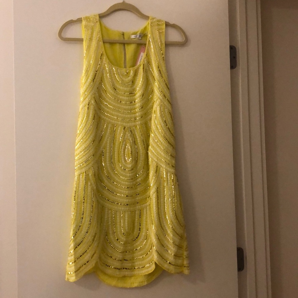 Sequin yellow dress